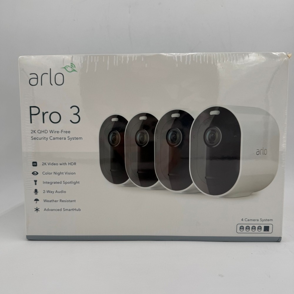Arlo Pro 3 4-Camera Security Camera System VMS4440P-100NAS