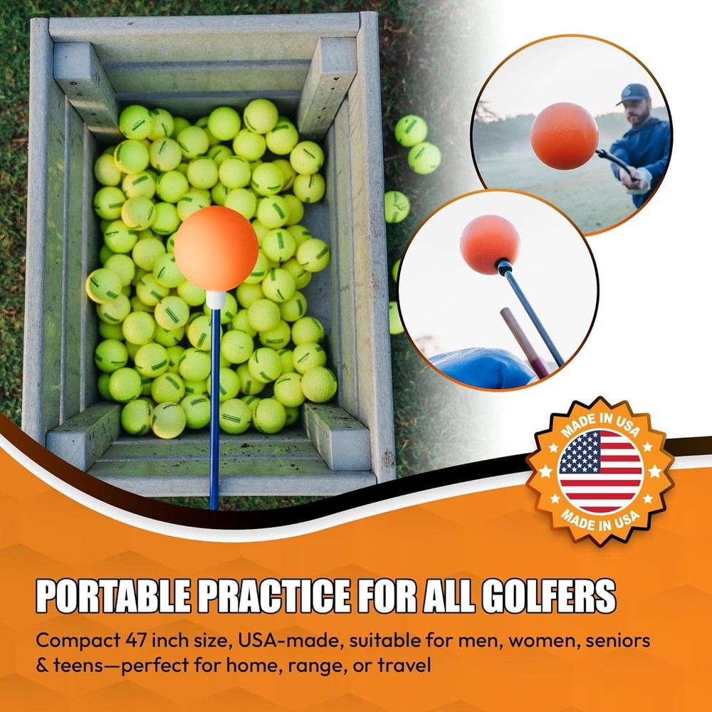Golf Swing Trainer Aid Patented & for Improved Rhythm, Flexibility, Balance,...