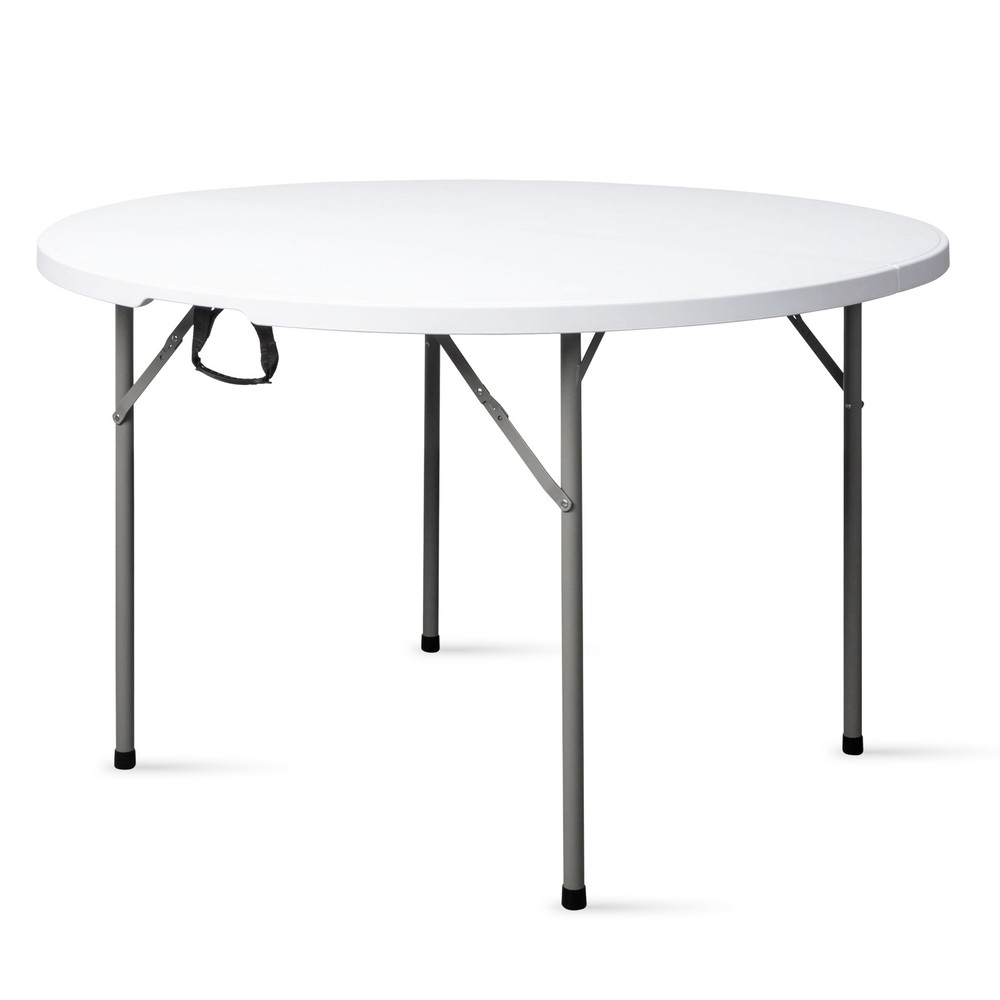 48inch Round Folding Table Outdoor Folding Utility Table White
