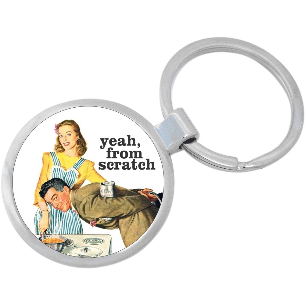 Yeah from Scratch Keychain - Includes 1.25 Inch Loop for Keys or Backpack