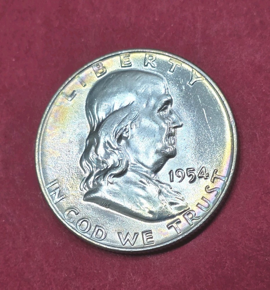 1954-D Franklin Half Dollar Nice Toning, MS Condition.