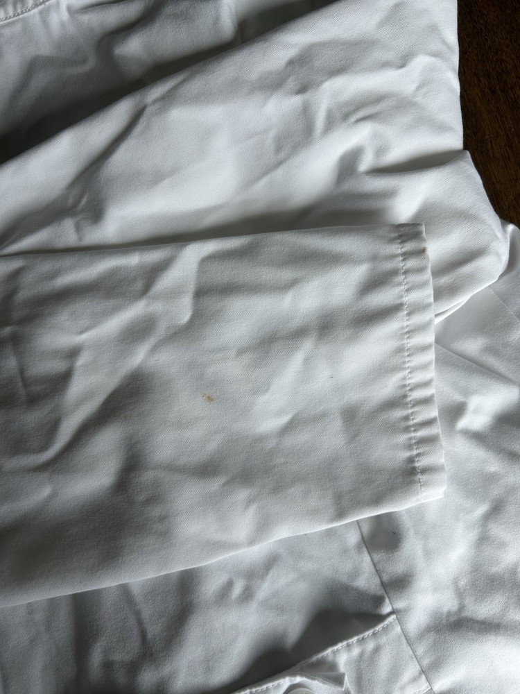 Dickies Lab Coat Women’s Size Medium White Long Sleeve Button Up Pockets