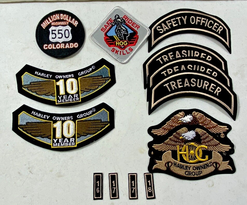 HARLEY OWNERS GROUP HOG COLLECTION OF PATCHES