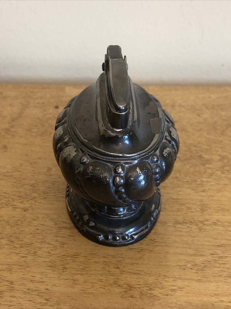 Ronson Crown Silverplate Table Lighter Art Nouveau