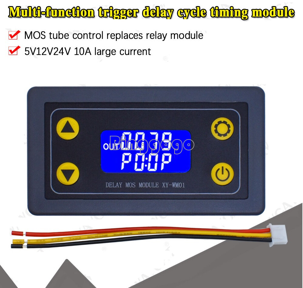 Multi-Function Trigger Delay Cycle Timing MOS Tube Control 5V 12V 24V UART