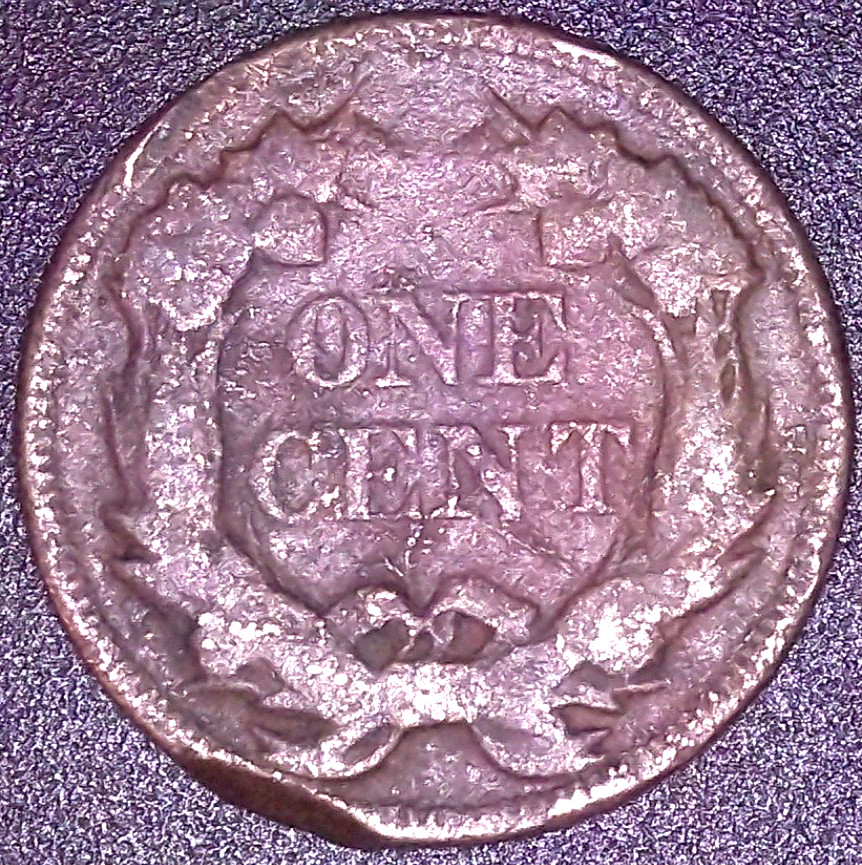 1858 FLYING EAGLE 1C , DAMAGED