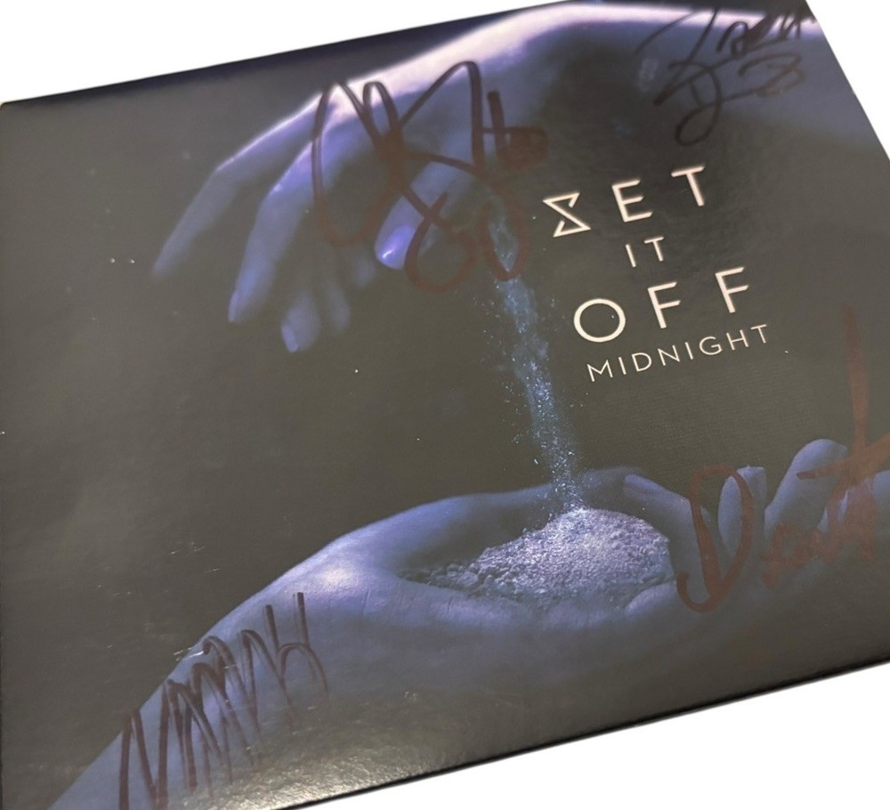 SET IT OFF BAND x4 SIGNED AUTOGRAPH MIDNIGHT FRAMED & MATTED CD CODY CARSON +3