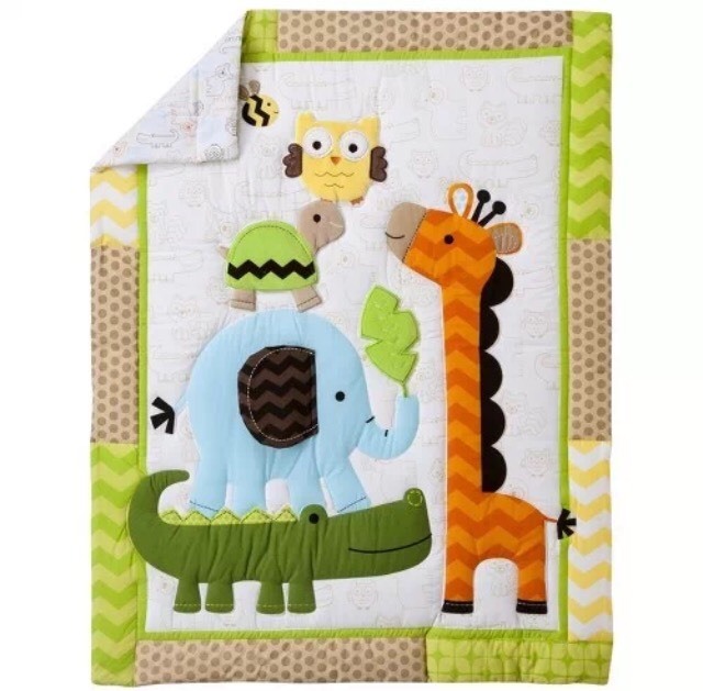 Circo 4pc Crib Bedding Set - Jungle Stack Safari Animals