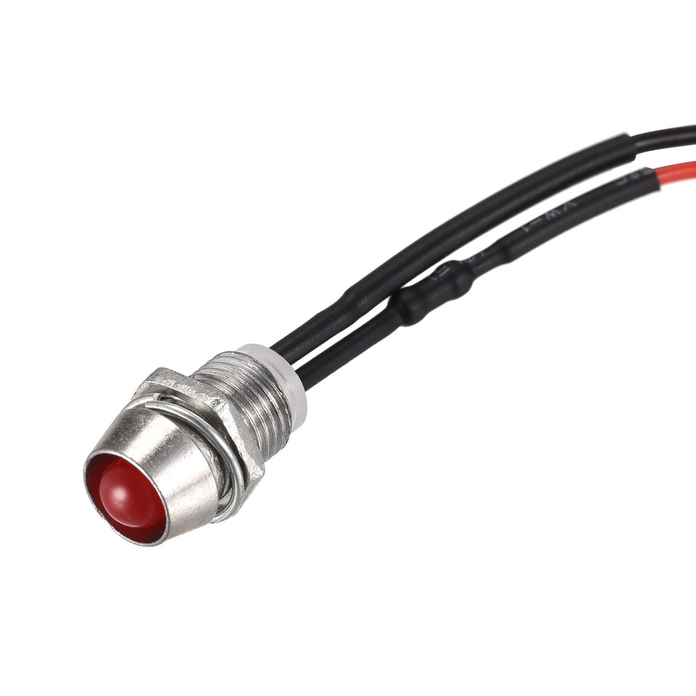 AC/DC 24V 8mm Panel Mount Indicator LED Light Five Color Waterproof ,1Set