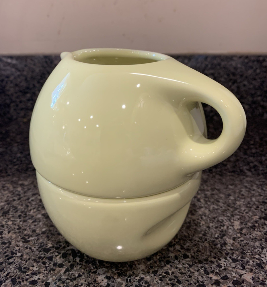 Russell Wright Casual China Light Yellow Stacking Cream & Sugar EUC