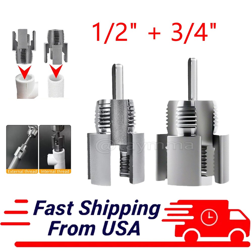 PVC Pipe Threader Cutting Kit Integrated Internal & External Pipe Threading-Tool