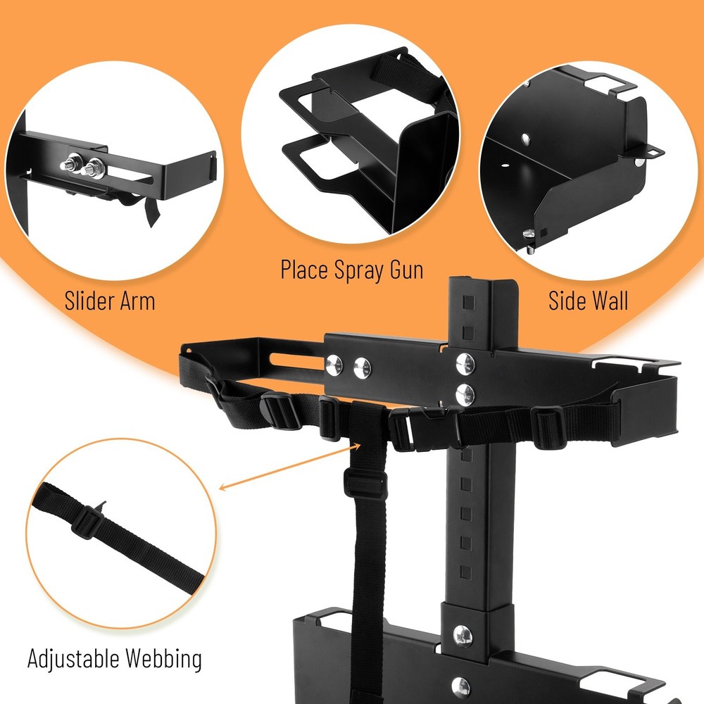 Adjustable Backpack Sprayer Rack, For Landscape Trailers/Enclosed Trailers Black
