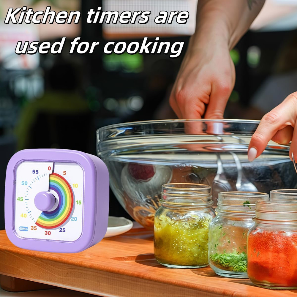 Kids Visual Timer Cute Rainbow - 60 Minute Countdown Timer Time Management for K