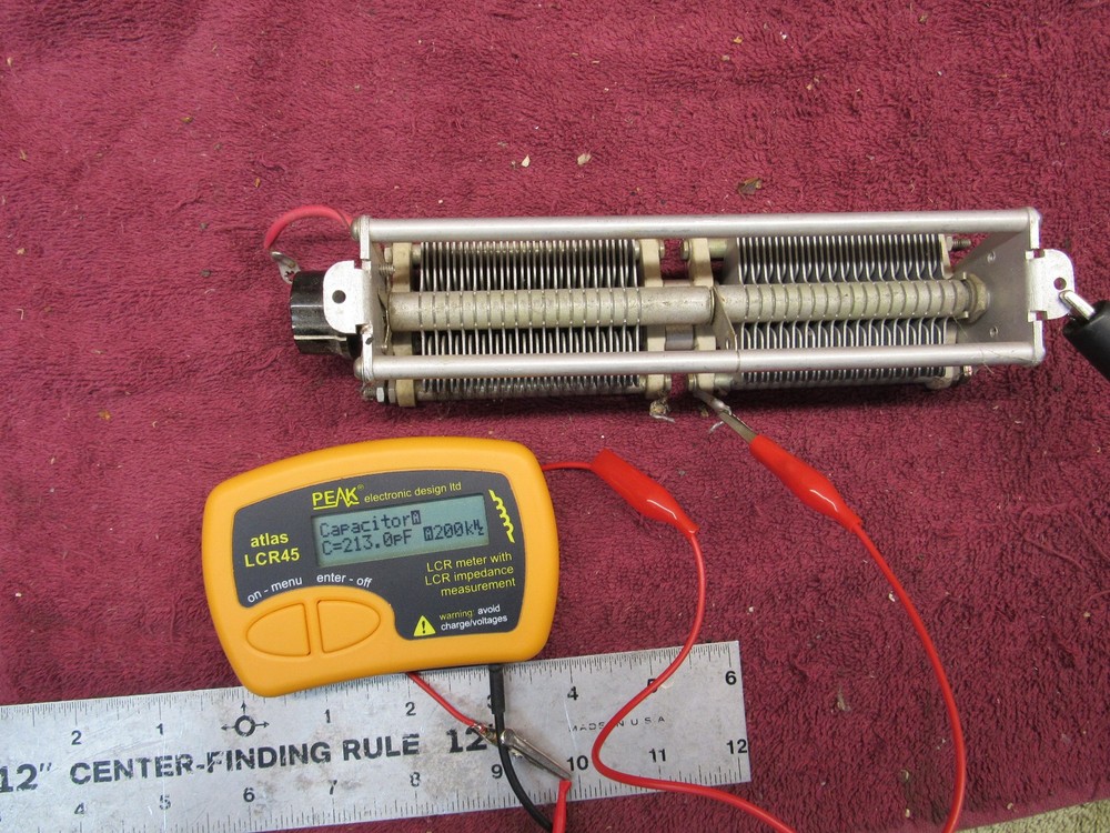 Vintage Johnson Air Variable Capacitor HAM Amplifier/Tuner 2x 20-210 pf +/-