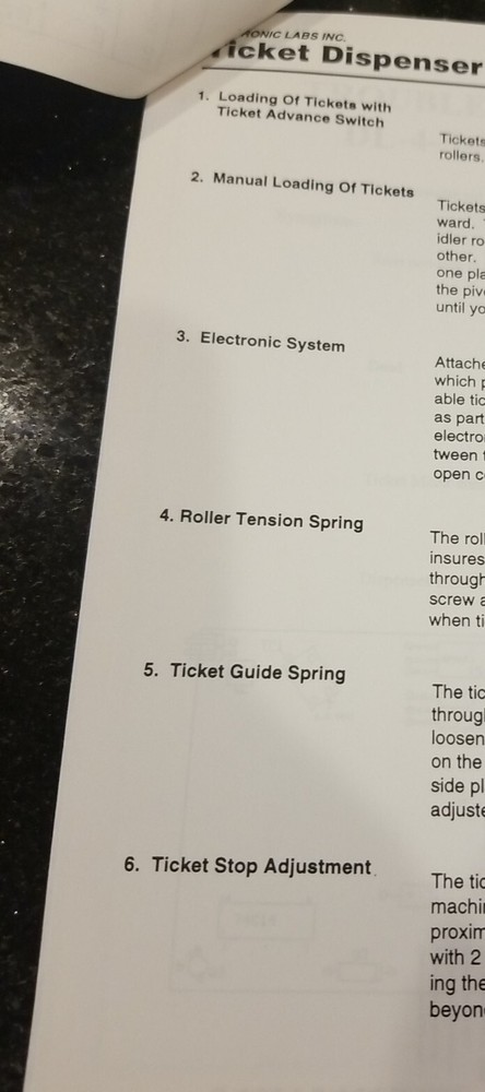 Deltronic ticket dispenser manual