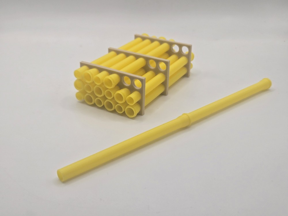 1/50 Scale 12" Yellow Pipe Trailer Load/Diorama Accessory