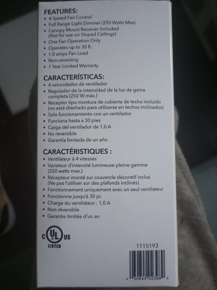 Ceiling Fan Remote Control SR400 SR401 Replacement Transmitter and Receiver R...