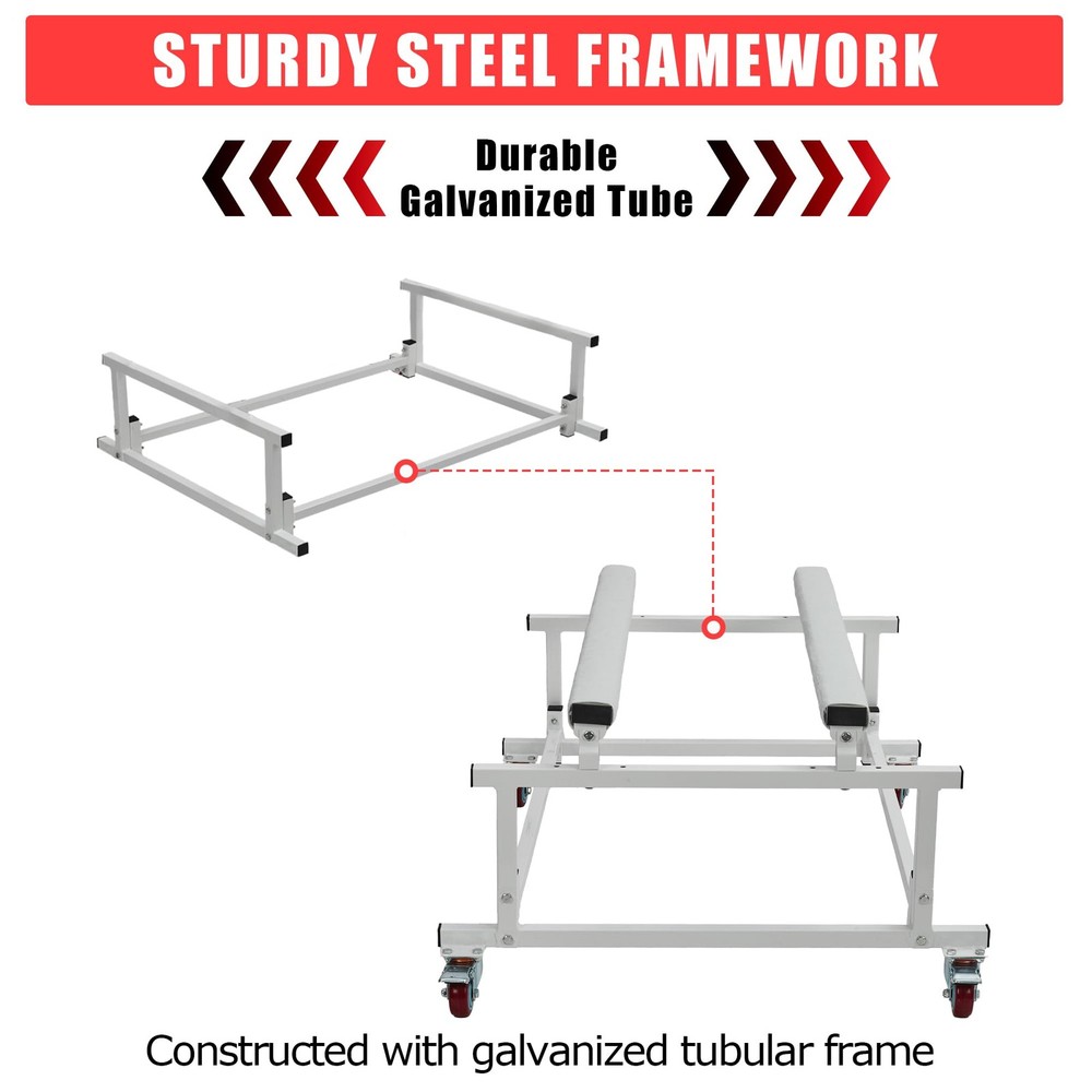 ✨Jet Ski Stand Dolly Adjustable Width 1000 lbs with 4 Casters,Storage Trailer