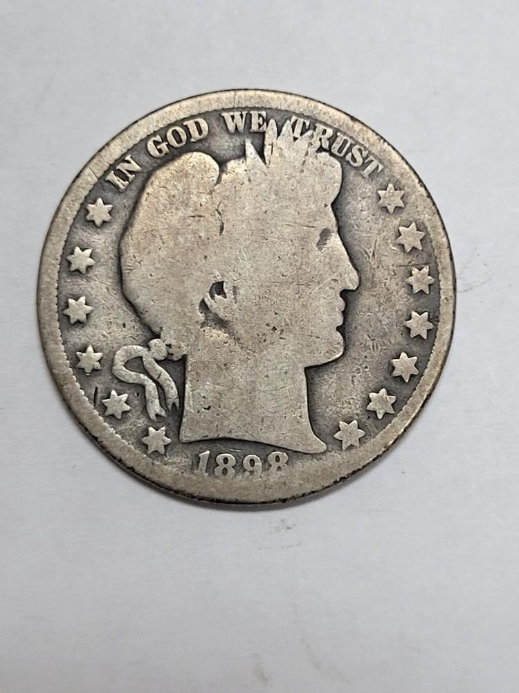 1898 O Barber Half Dollar