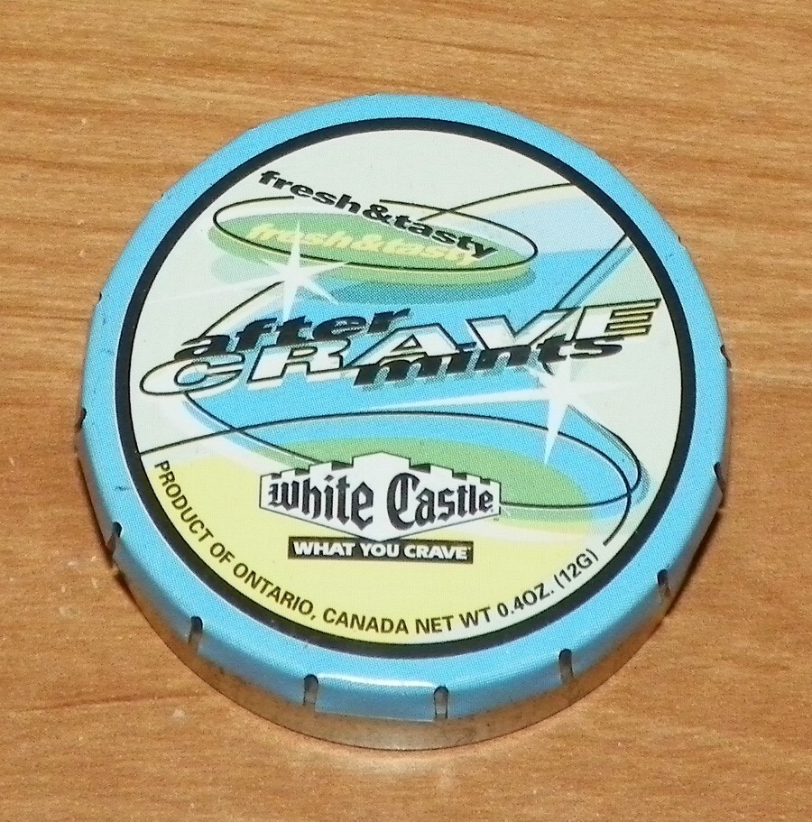 Vintage 2000 - White Castle - After Crave Mints, Empty Tin