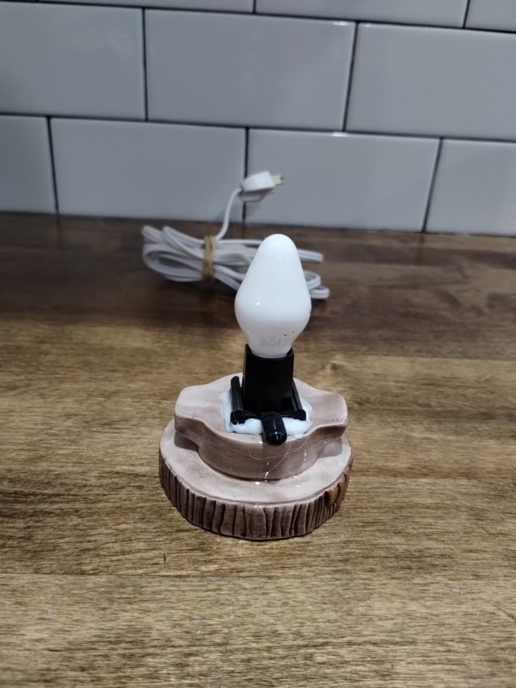 Vintage Ceramic Owl Night Light Table Lamp