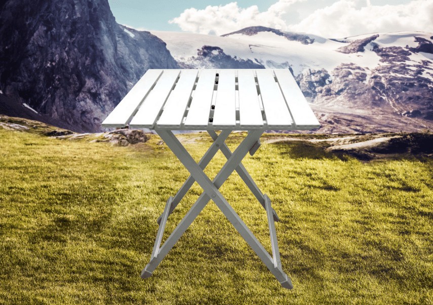 Compact Lightweight Aluminum Folding Camping Table Rust-resistant for Backyard