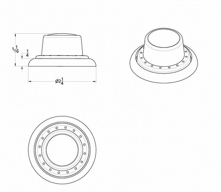 UP Data Display Module Control Knob Set for Peterbilt 2010+ Plastic #41772