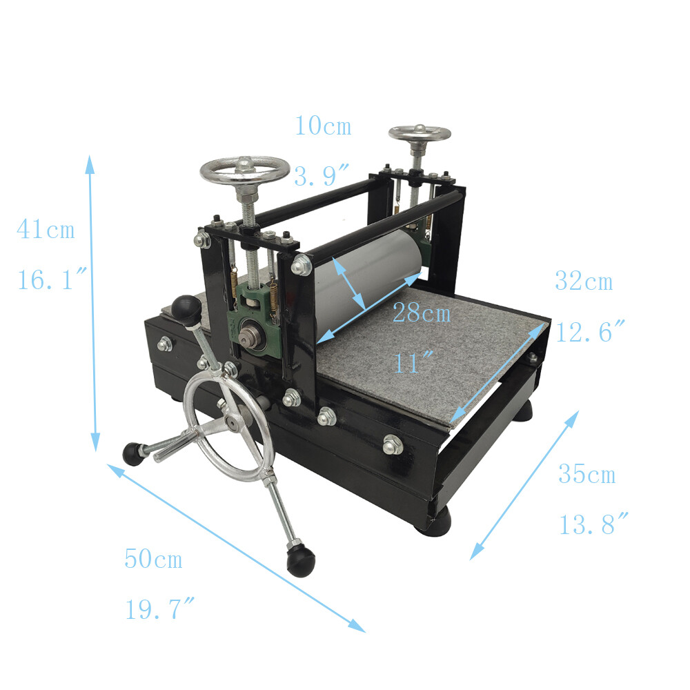 New Adjustable Slab Roller 30x50cm Portable Press Printmaking Machine No Reduce