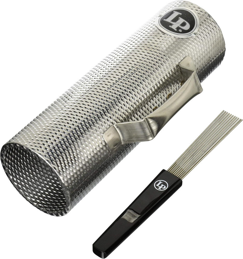 Latin Percussion LP305 Merengue Guiro, Silver,Black