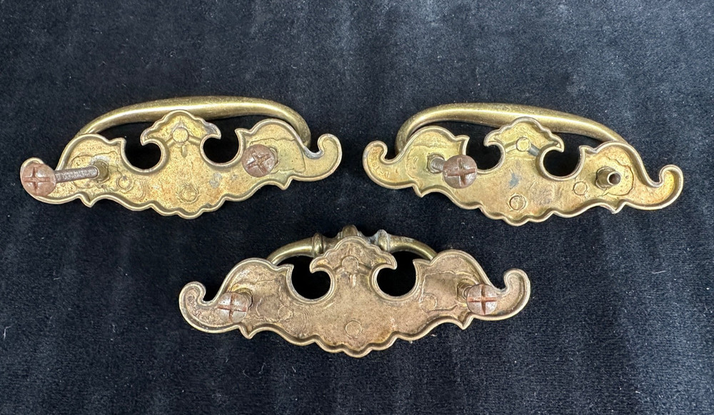 Vintage Hardware Chippendale Bail Drawer Pulls Set of 3 Pulls 4.5" Hardware*