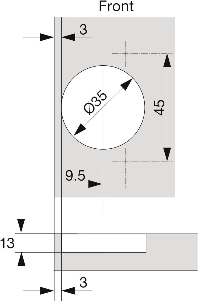 110 Degree Cabinet Hinge Self Closing Compact 33 Screw On 8 Pack Blum