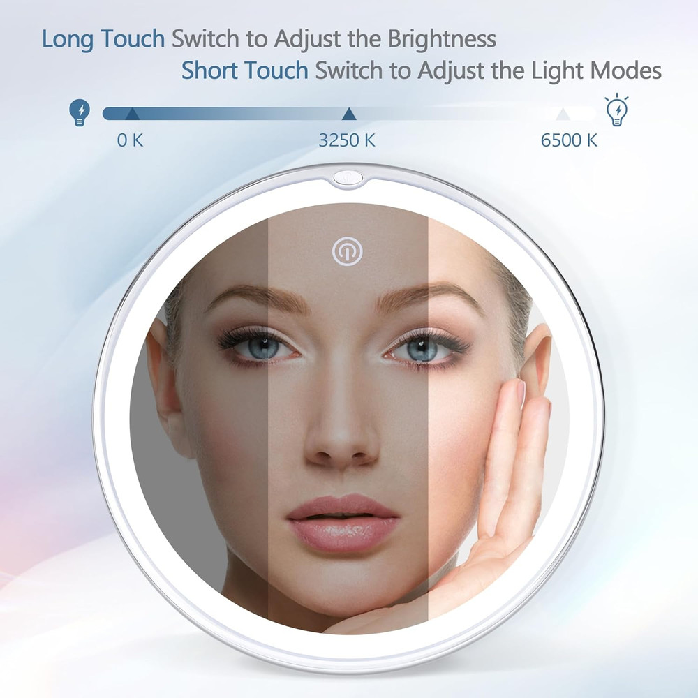 Magnifying Mirror with Light 30X, Lighted Makeup Mirror 30X for Precision Makeup