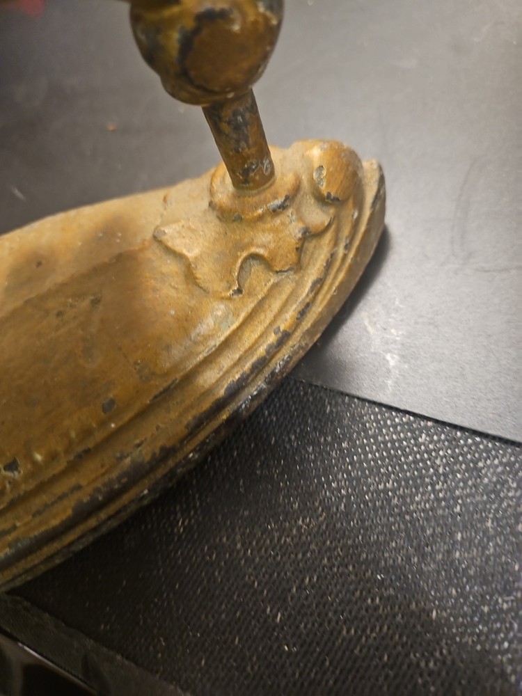 Gold Colored Antique Sad Iron Solid Cast Iron