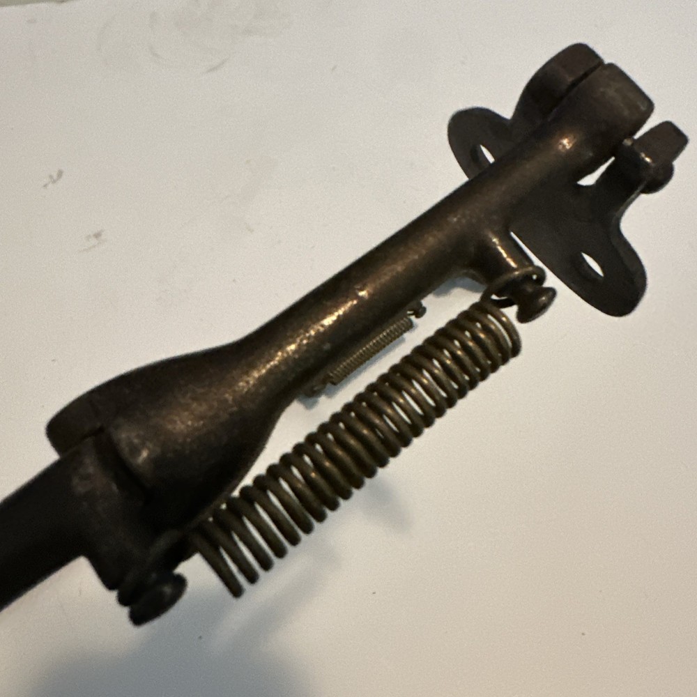 Early Antique Cast Iron Spring Loaded Drop Leaf Support Hardware Vintage Nice