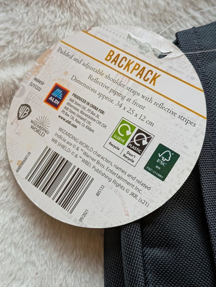 Harry Potter Backpack New