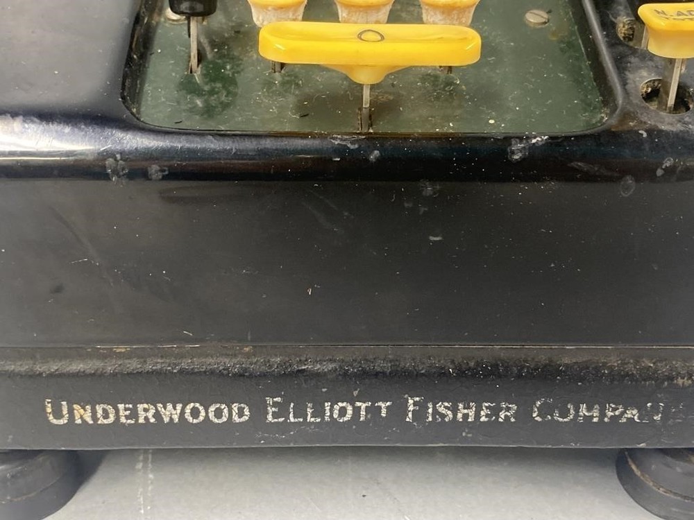 Vintage Underwood Motorized Adding Machine & Cover