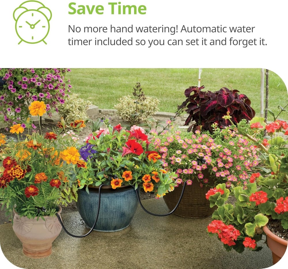 R560DP Automatic Drip Irrigation System for 20 Plants with Programmable Timer