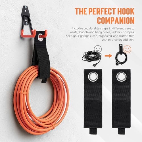 Garage Hooks, 20 Pack Garage Organization, Wall Storage Hooks Heavy Orange