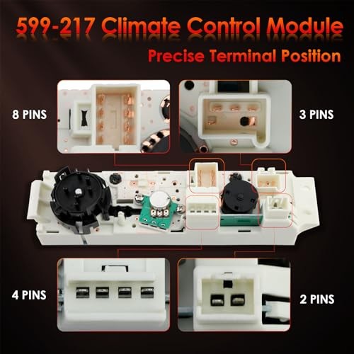 599-217 Front Climate Control Module A/C Heater Air Conditioning Panel Unit