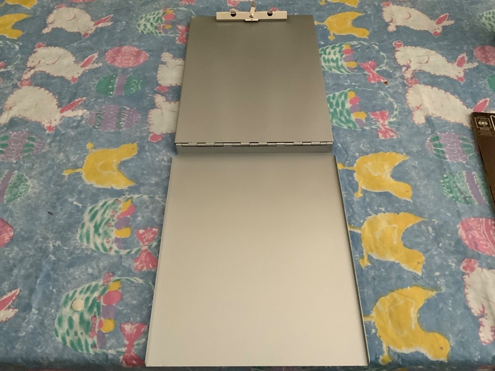 Folding Auminum Clipboard with Storage Compartment