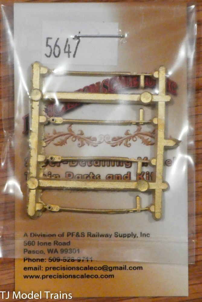 Precision Scale O #5647 Stanchions, End Post Handrail, for GP7 (Brass