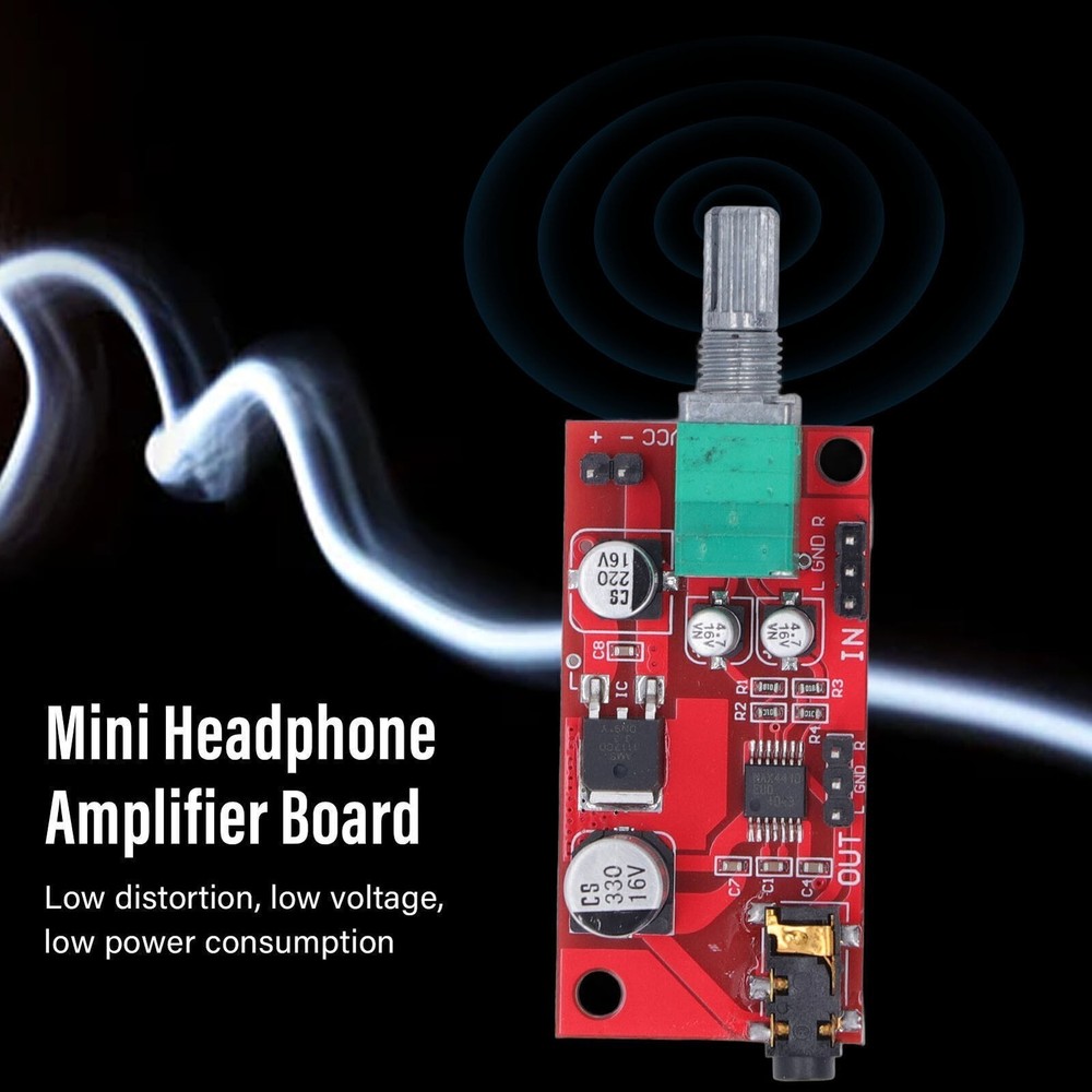 Mini Headphone Amplifier Module 3.5mm Interface Earphone Preamplifier Board DC