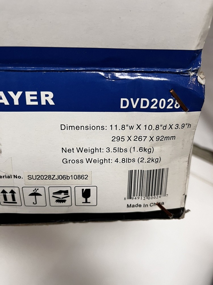 Sungate dvd player with remote New In Box