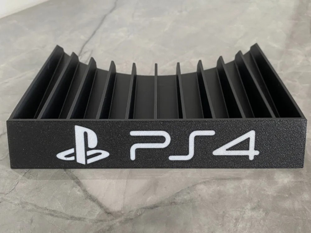 PS4 Game Case Holder Storage Rack Display Stand 10 Game Organizer Black