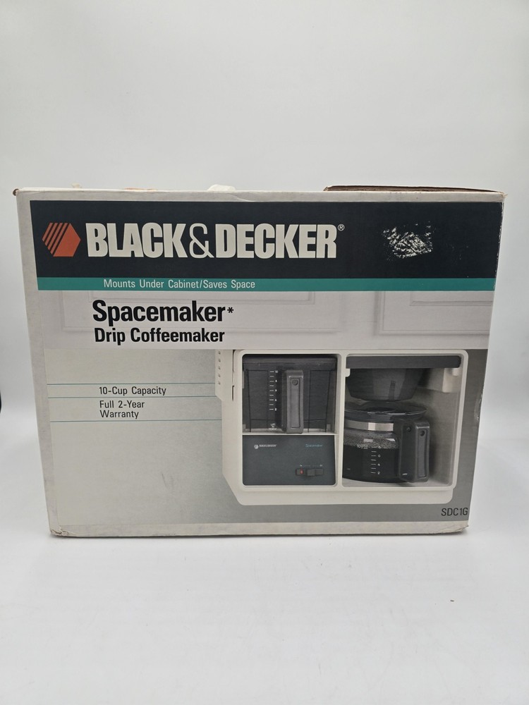 Black & Decker Space Maker Drip Coffee Maker SDC1G NEW OPEN BOX W/ BRACKETS