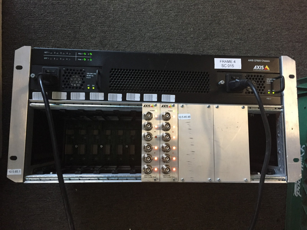 AXIS Q7920 Rackmount Video Encoder Chassis with 2X Axis Q7436 cards- 30 day