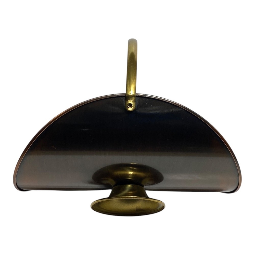 Coppercraft Guild Burnished Copper Mini basket with Brass Base and Swing Handle
