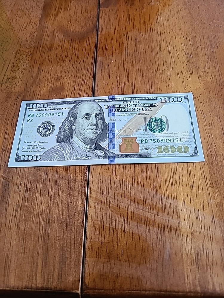2017-A $ 100 Bill Radar PB 75090975 L
