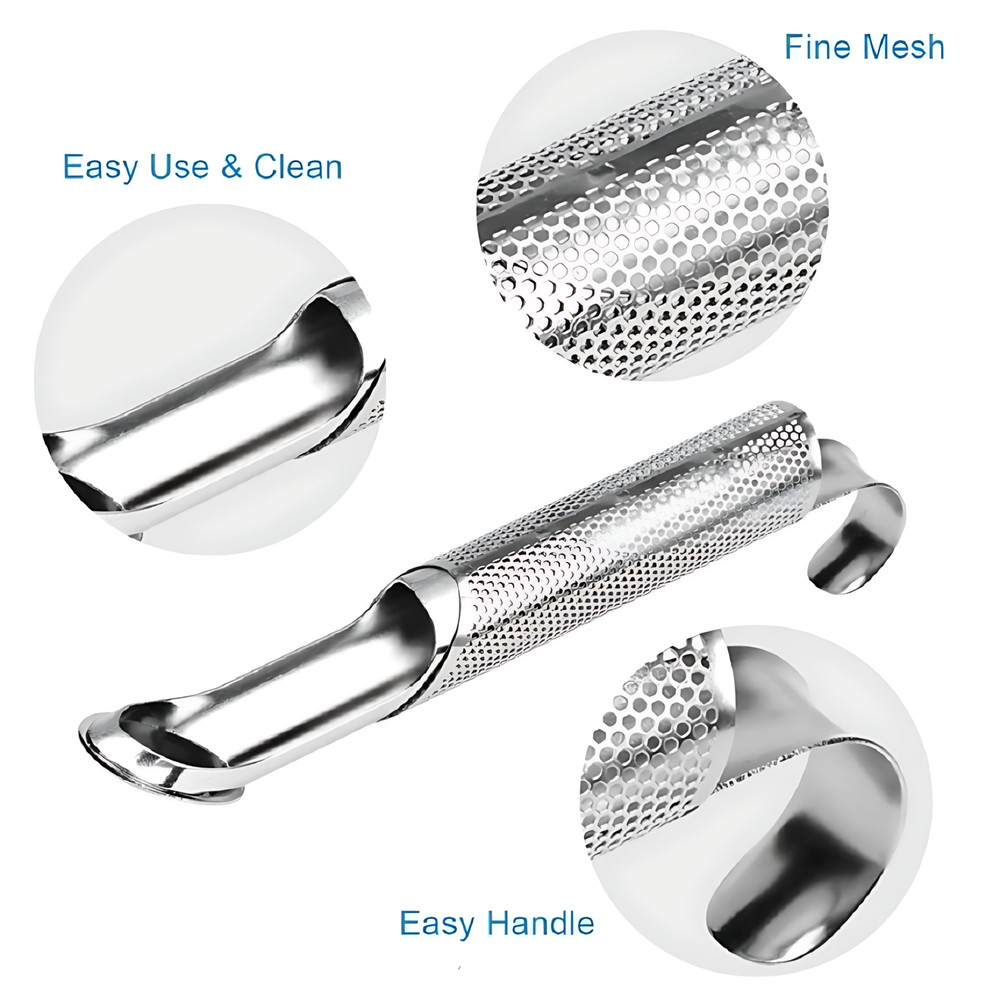 Stainless Steel Tea Infuser Stick Loose Leaf Diffuser Strainer Hook Handle