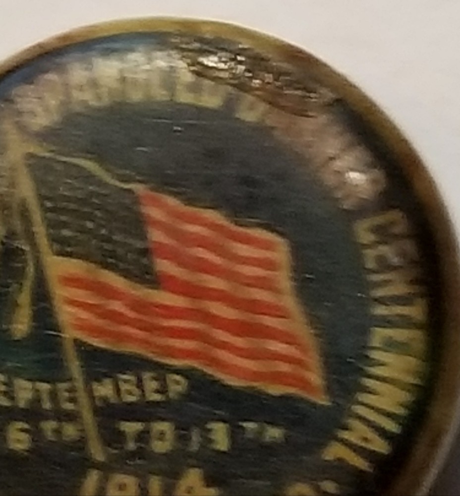 Original 1914 National Star Spangled Banner Centennial Pinback Baltimore
